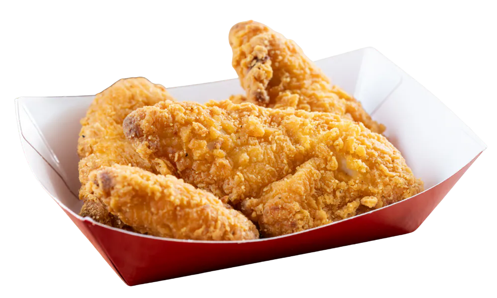 Crispy breaded chicken tenders at Tate Cove Seafood, a Seafood Restaurant in Lake Charles.