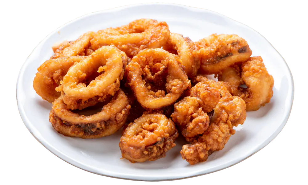 Crispy fried calamari rings at Tate Cove Seafood, a Seafood Restaurant in Lake Charles.